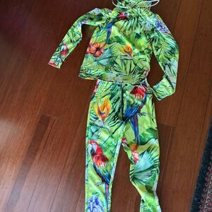 tropical parrot print hoodie + jogger set 🦜🌴 dressed in joy by mikaela pabon